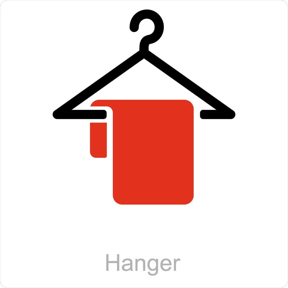 hanger en klem icoon concept vector