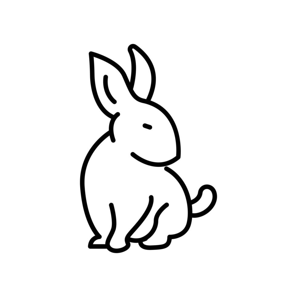 konijn icoon. schets icoon vector
