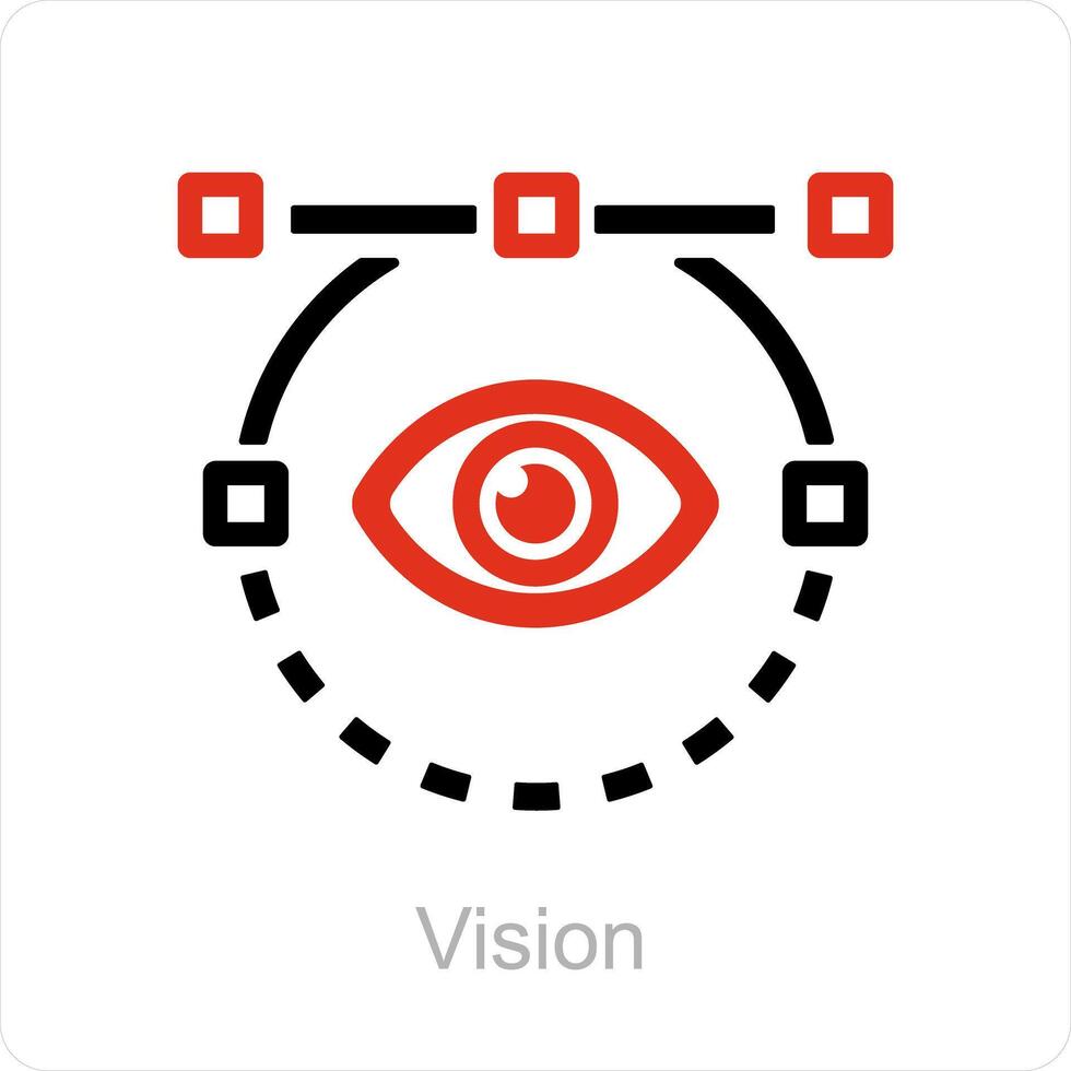 visie en oog icoon concept vector