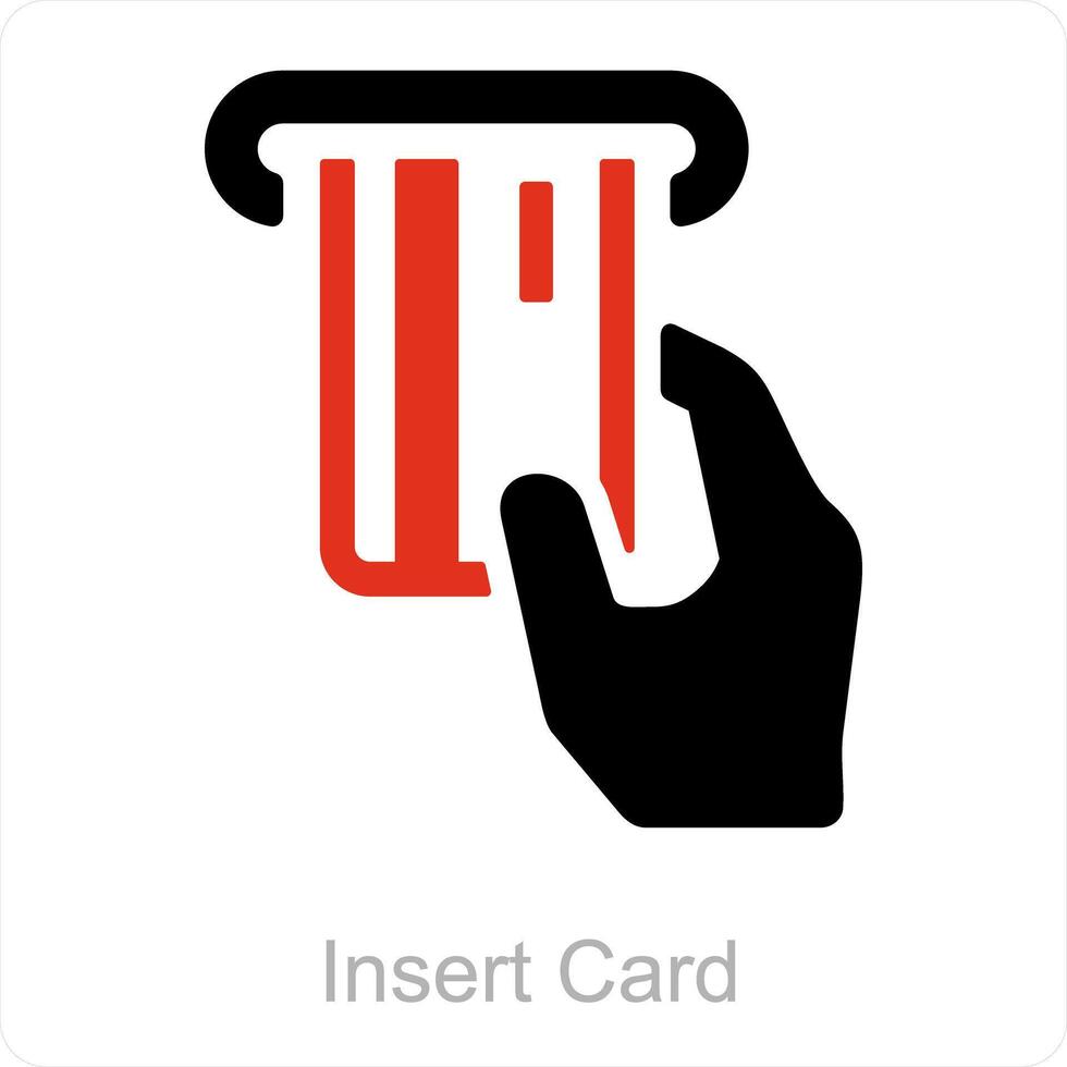 insert kaart en Geldautomaat icoon concept vector