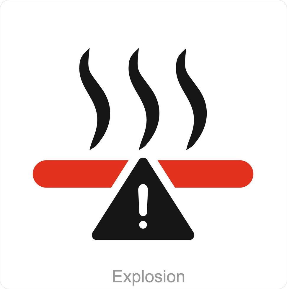 explosie en vonk icoon concept vector