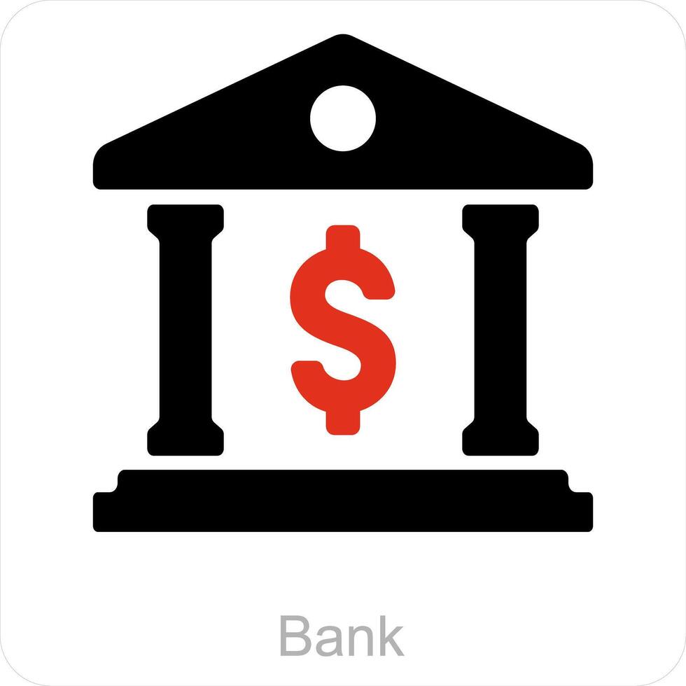 bank en instelling icoon concept vector