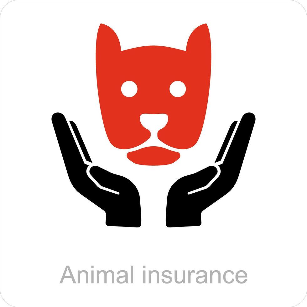 dier verzekering en auto icoon concept vector