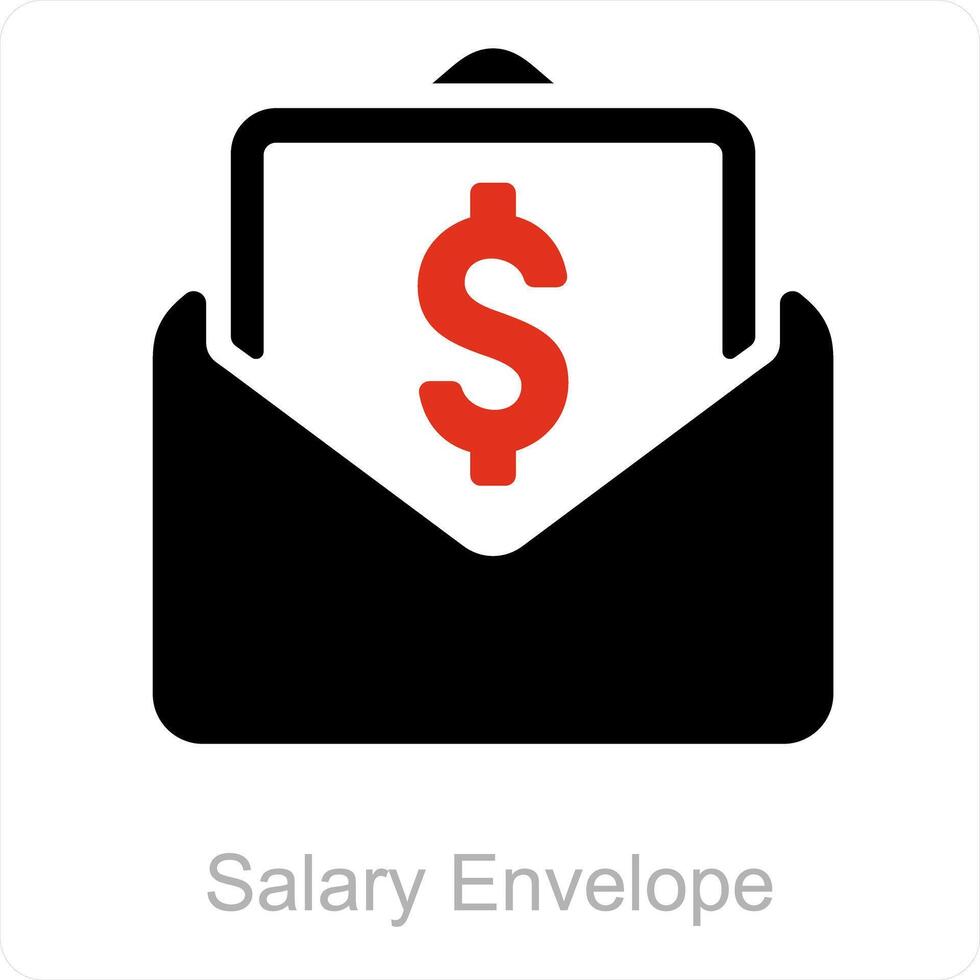 salaris envelop en toename icoon concept vector