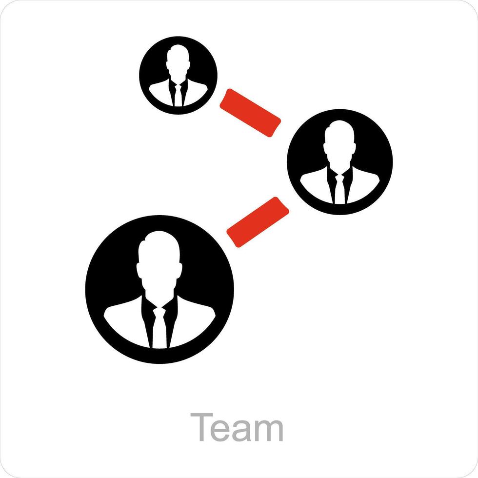 team en huis icoon concept vector
