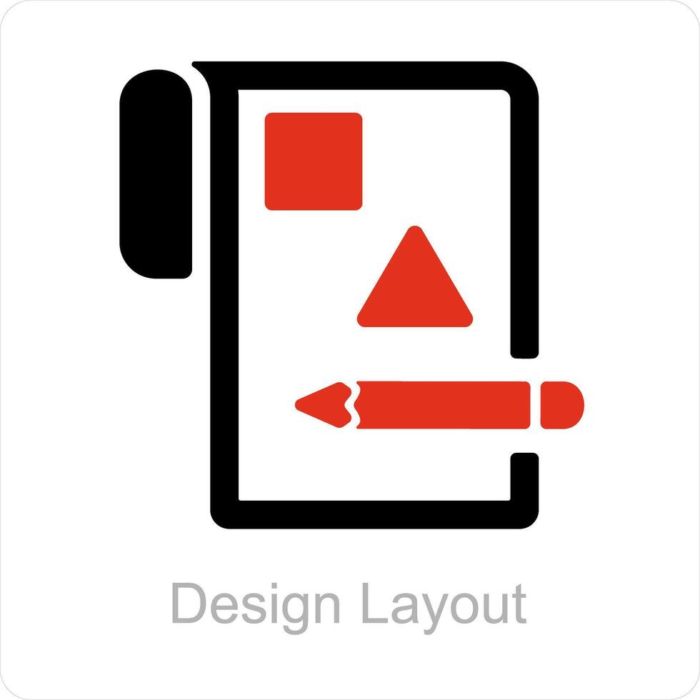 ontwerp lay-out en tijdschrift icoon concept vector