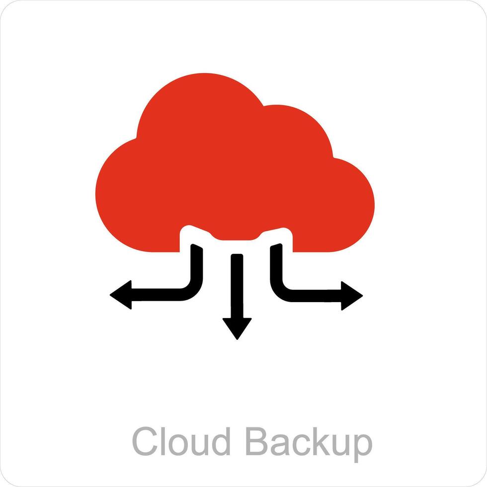 wolk backup en groot gegevens icoon concept vector