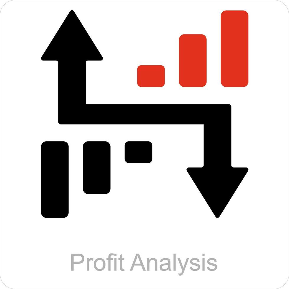 winst analyse en diagram icoon concept vector