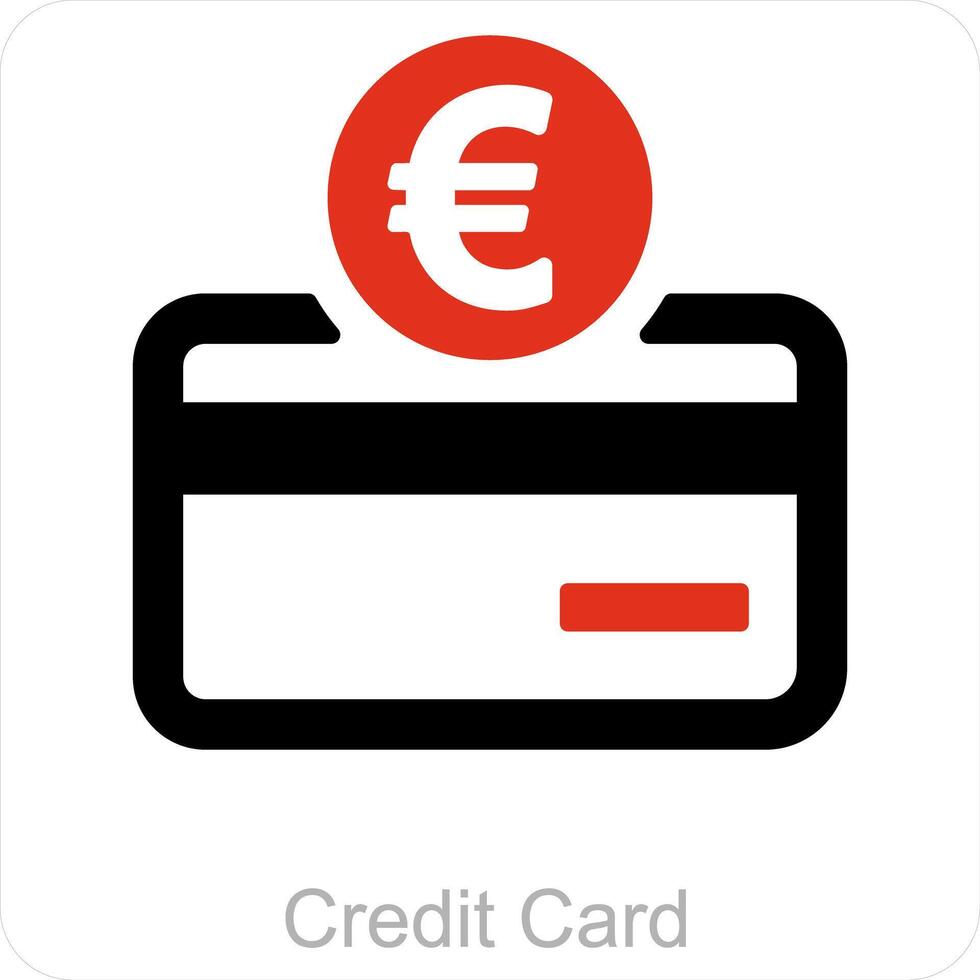 credit kaart en Geldautomaat icoon concept vector