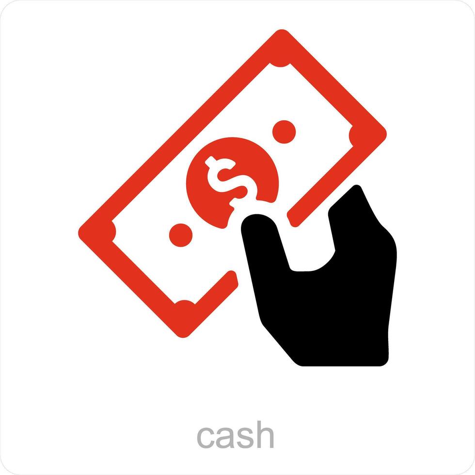 contant geld en geld icoon concept vector