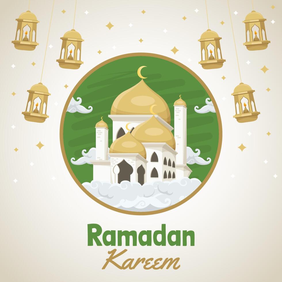 Ramadan kareem Islamitisch groet vector