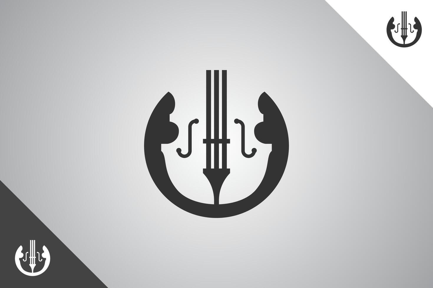 viool logo. minimaal en modern logo. perfect logo voor bedrijf verwant naar band, muzikanten en zangers industrie. geïsoleerd achtergrond. vector eps 10.