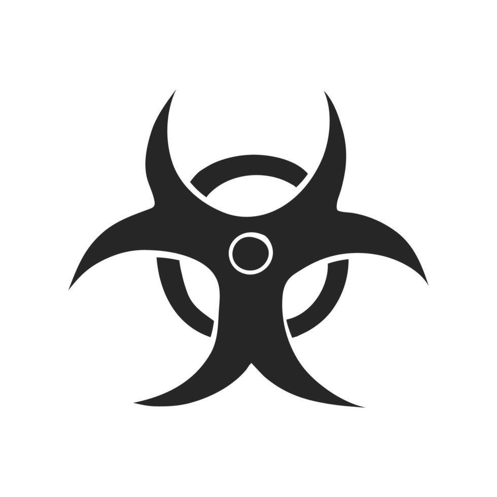 hand- getrokken biohazard symbool vector illustratie