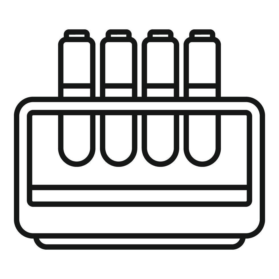 veterinair test buis staan icoon schets vector. dier onderhoud vector