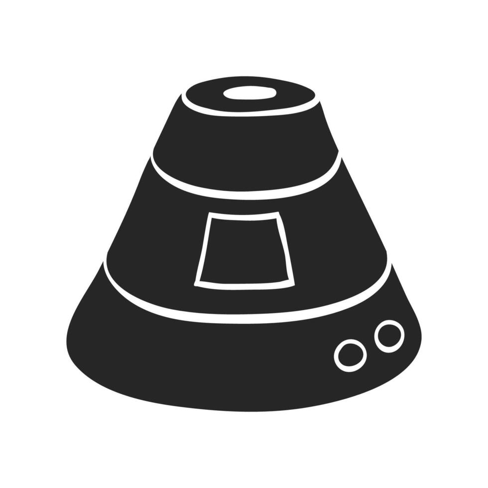 hand- getrokken ruimte capsule vector illustratie