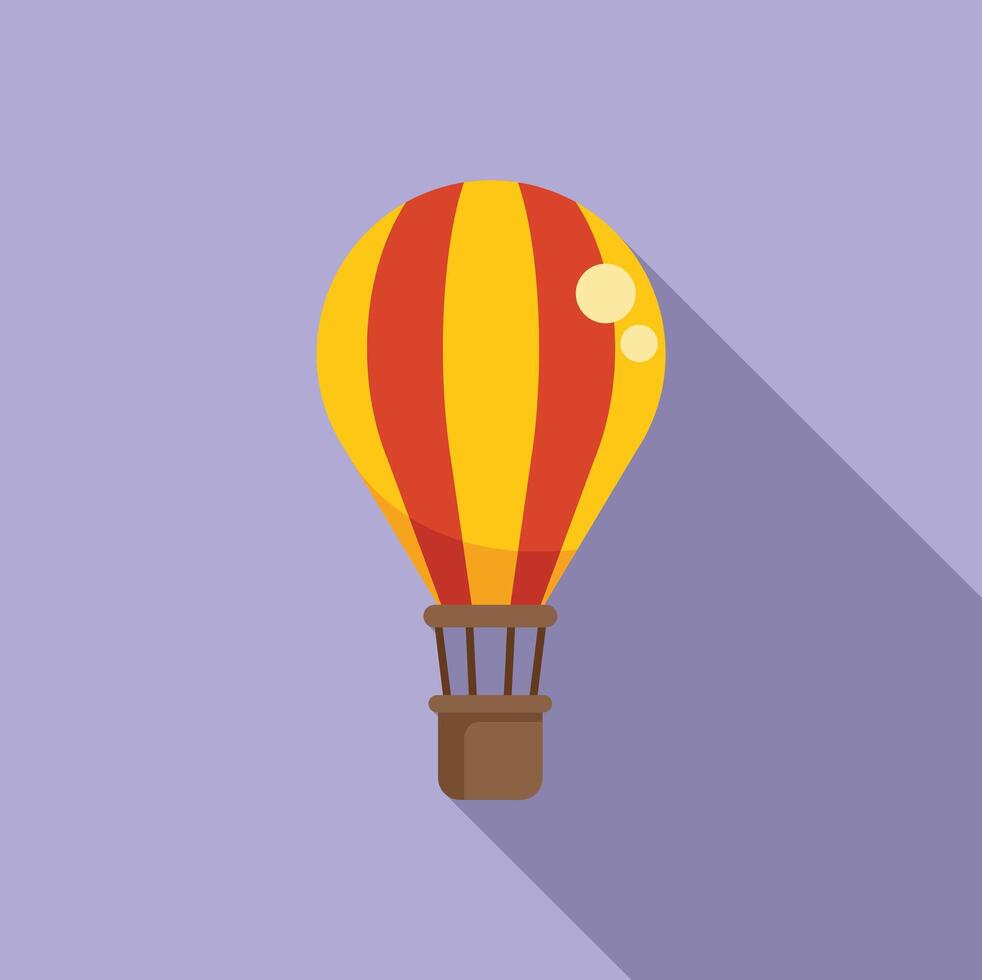 lucht ballon reizen icoon vlak vector. pensioen reis vector