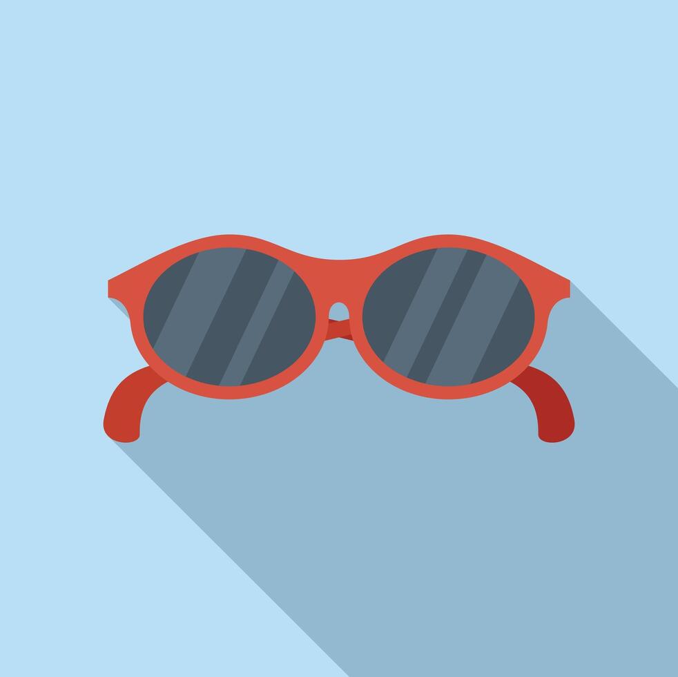 strand zonnebril icoon vlak vector. veiligheid verzekering vector