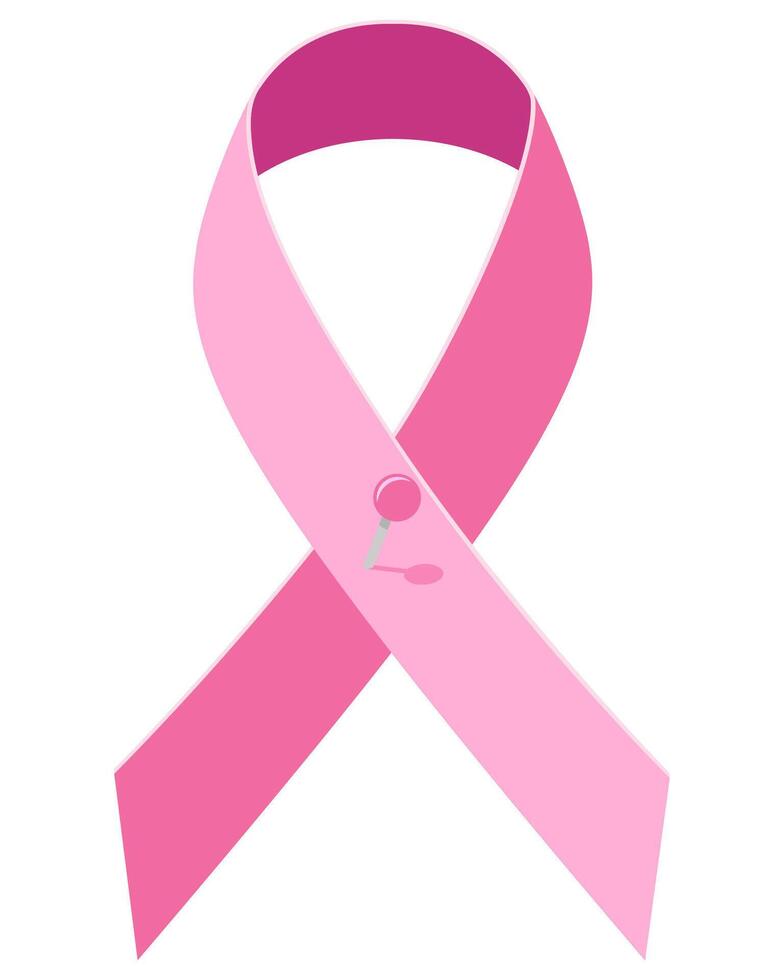 roze lint borstkanker bewustzijn voorraad vectorillustratie geïsoleerd op een witte achtergrond vector
