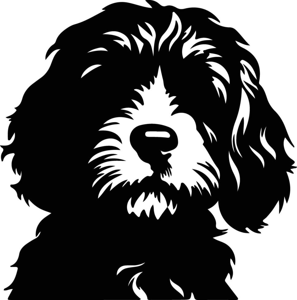 cockapoo silhouet portret vector