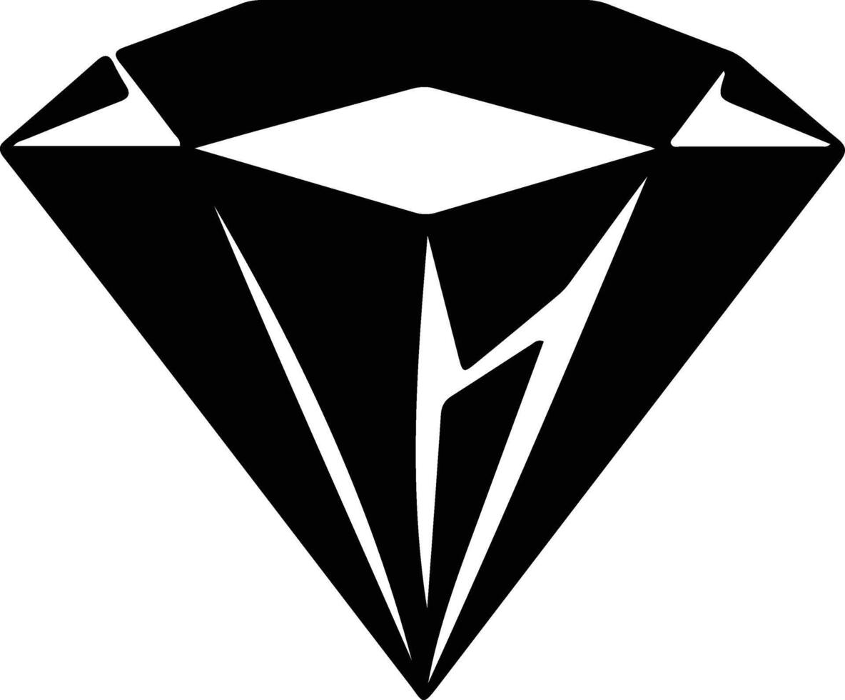 diamant zwart silhouet vector