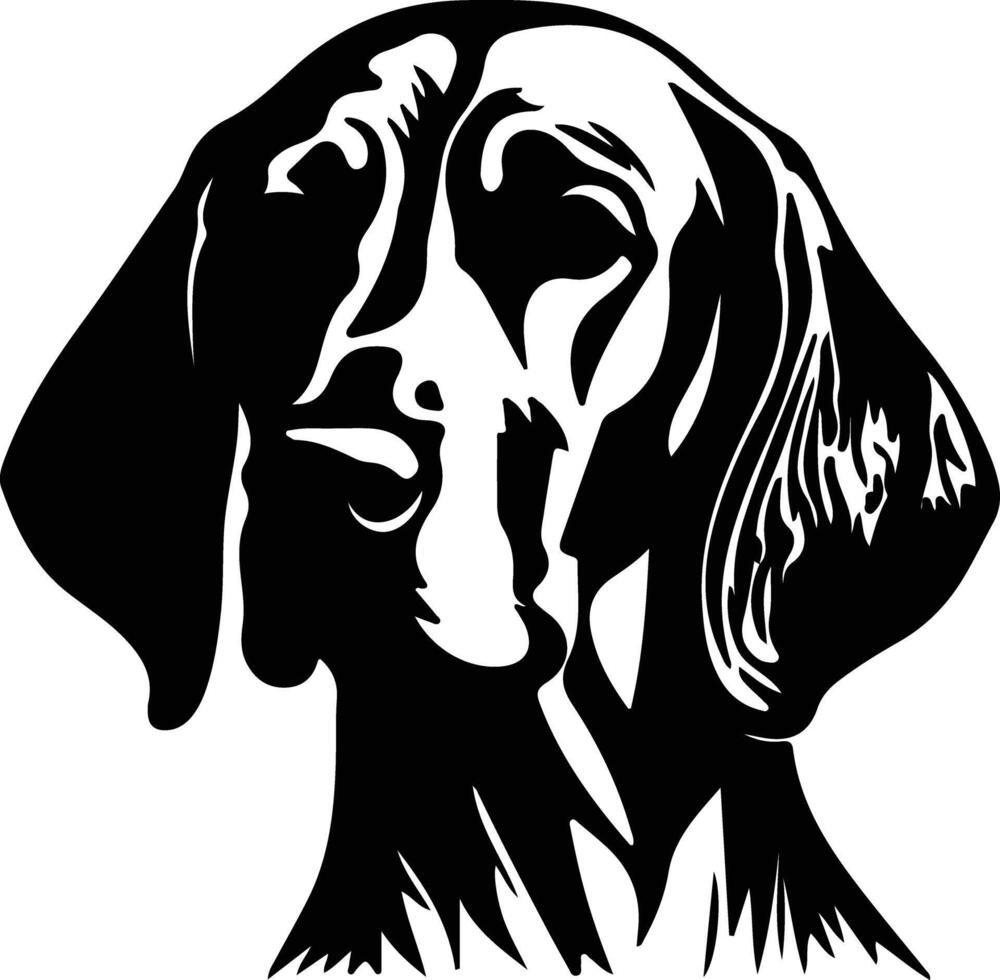 redbone coonhound silhouet portret vector