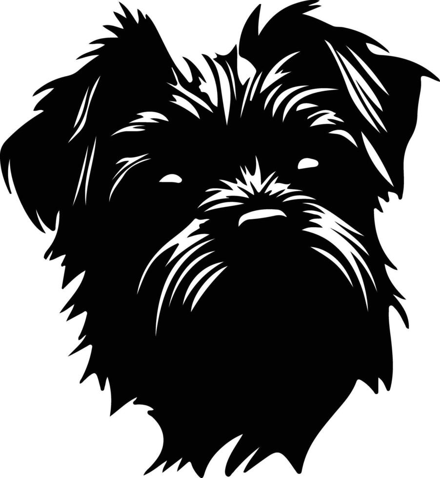 affenpinscher zwart silhouet vector