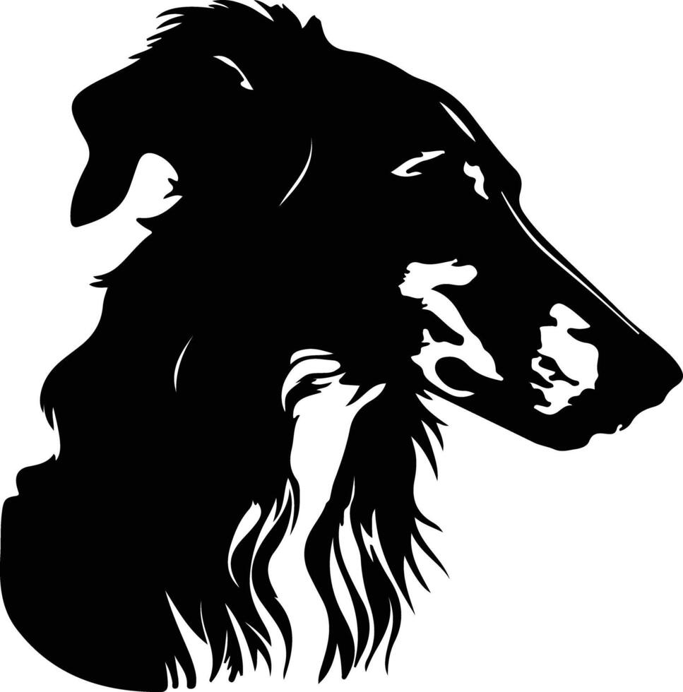 borzoi silhouet portret vector