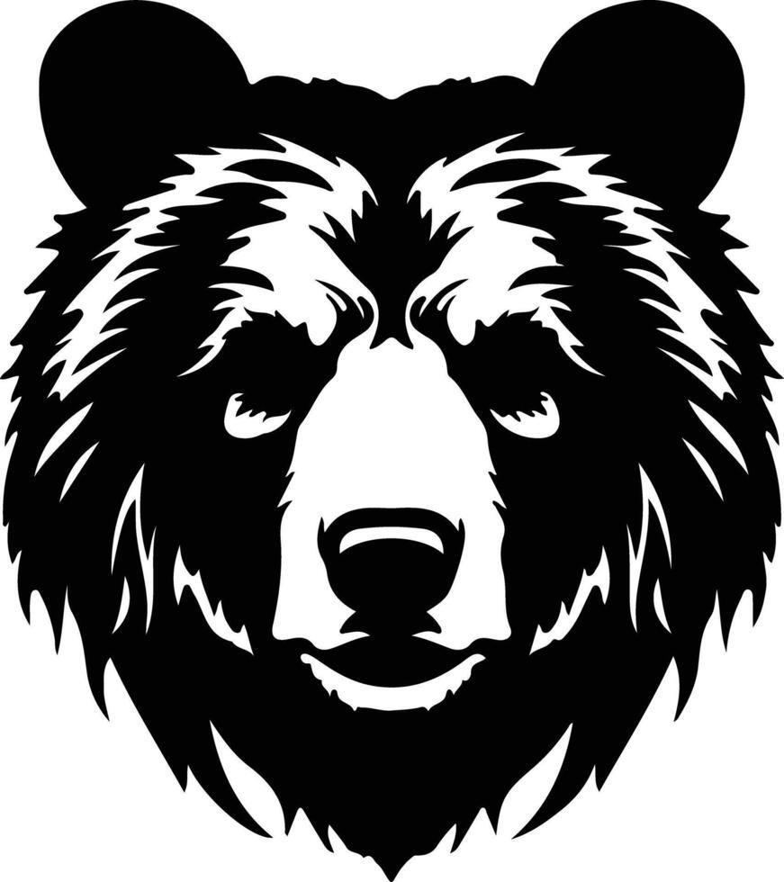 zwart beer silhouet portret vector
