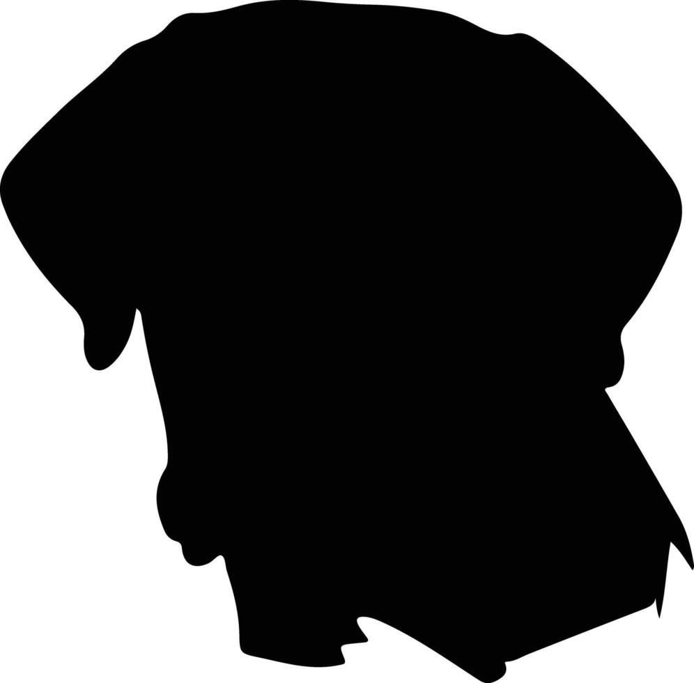Napolitaans mastiff silhouet portret vector