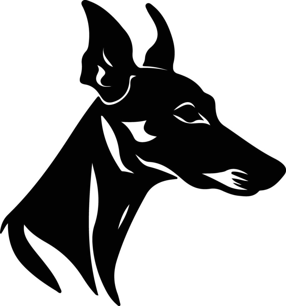 whippet silhouet portret vector