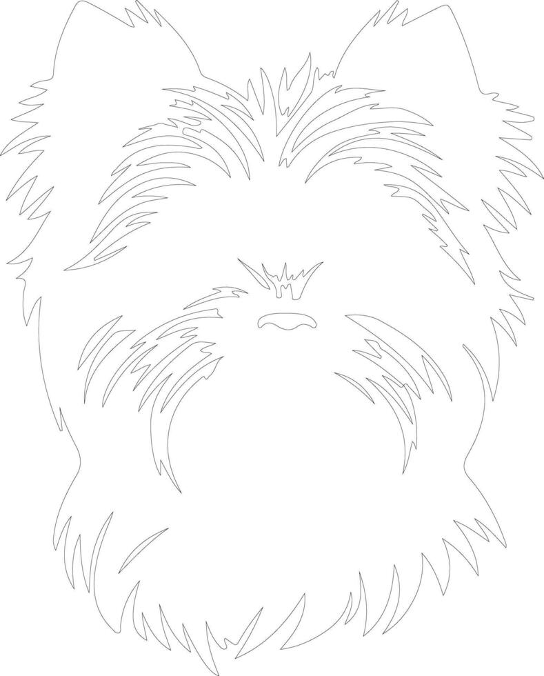 affenpinscher schets silhouet vector