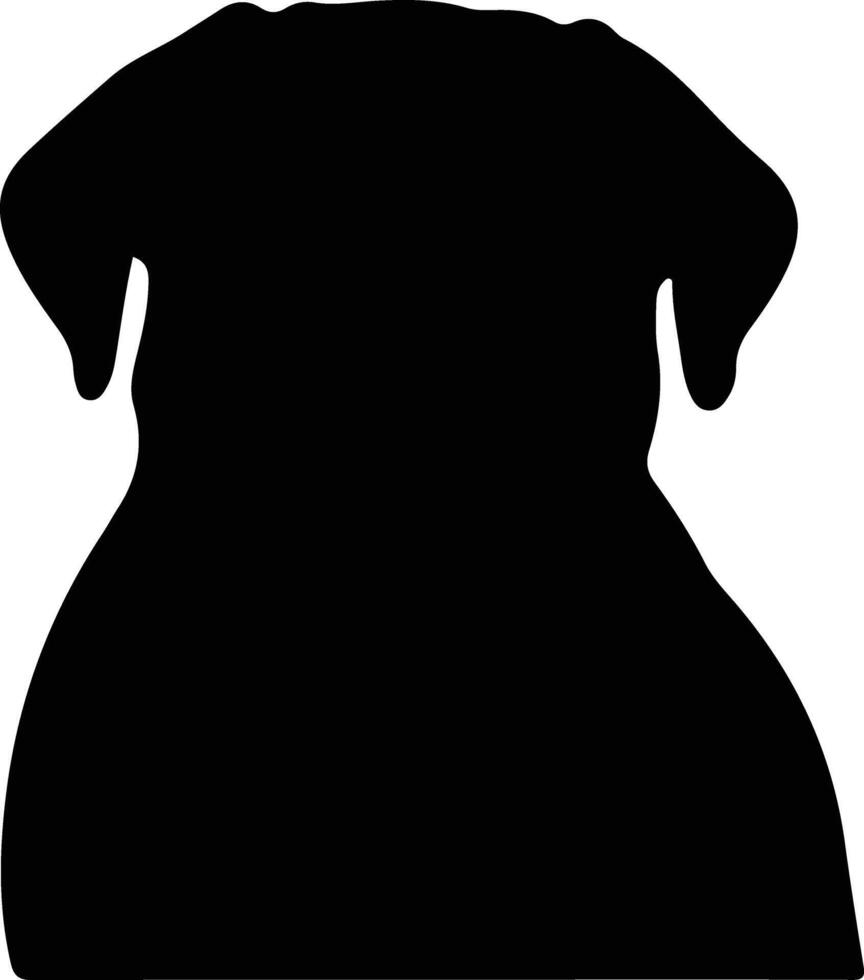 Napolitaans mastiff zwart silhouet vector