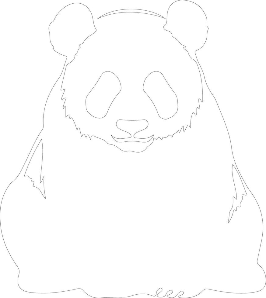 panda schets silhouet vector