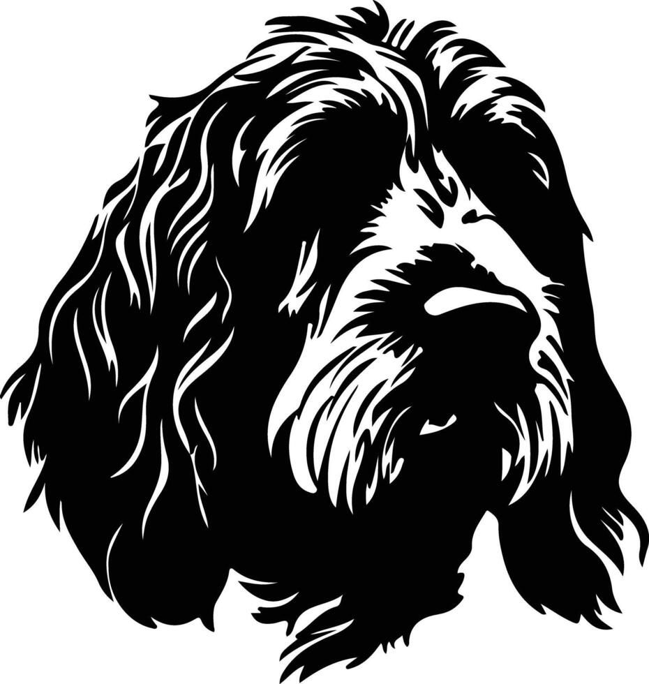 spinon italiano silhouet portret vector