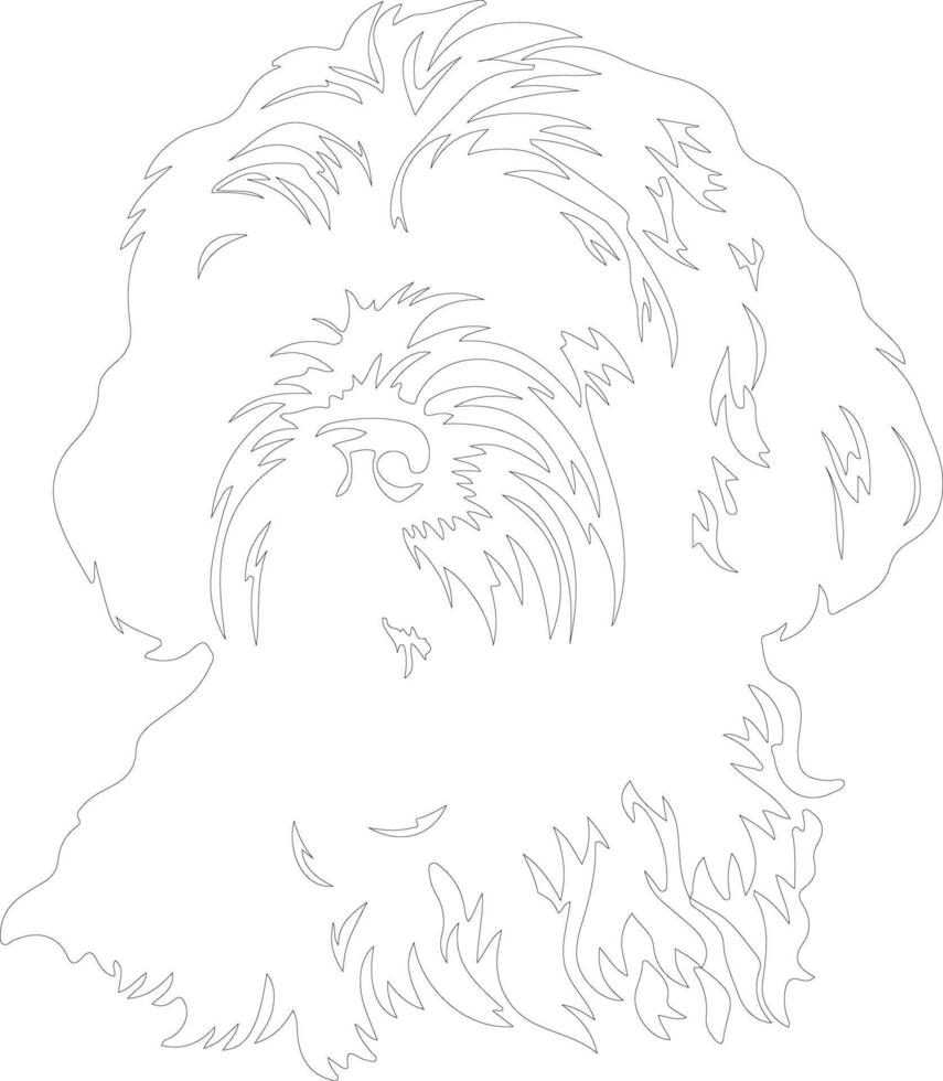 Portugees water hond schets silhouet vector