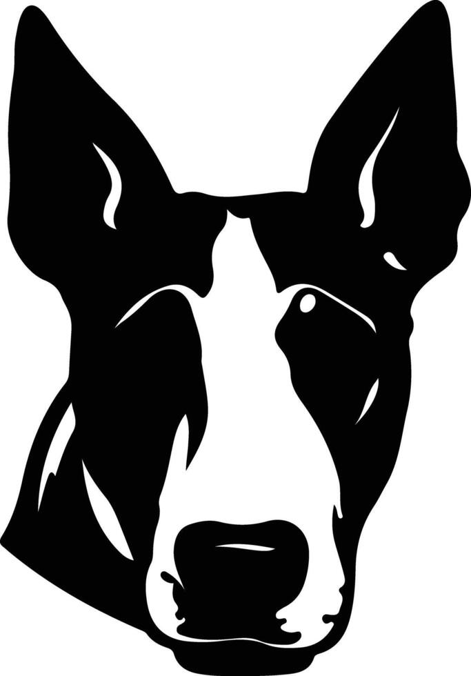 stier terriër silhouet portret vector