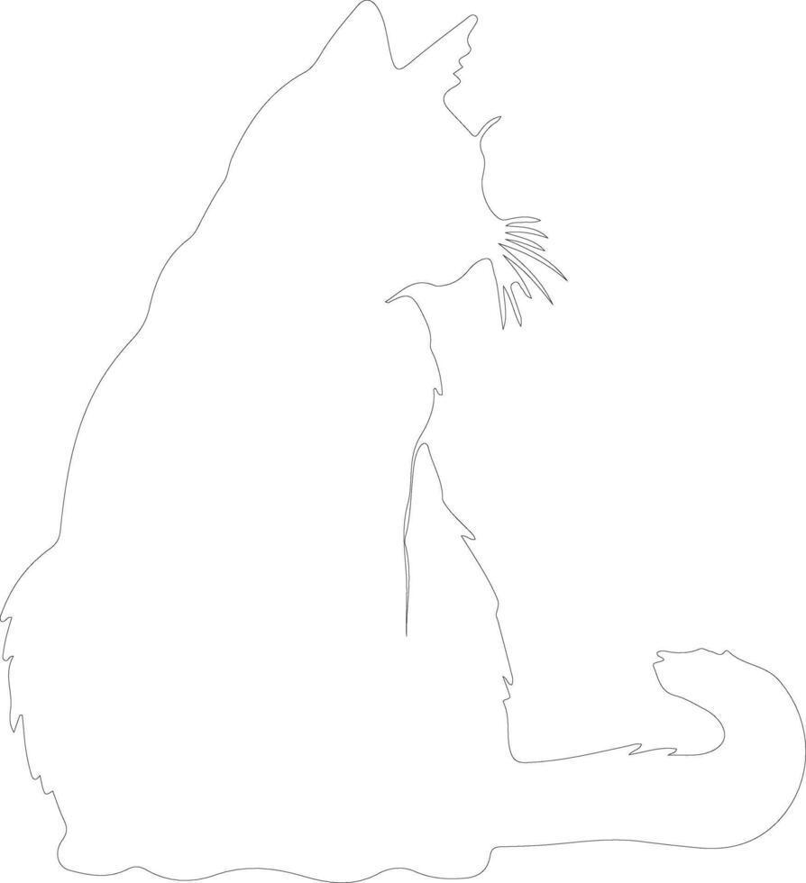 wild kat schets silhouet vector