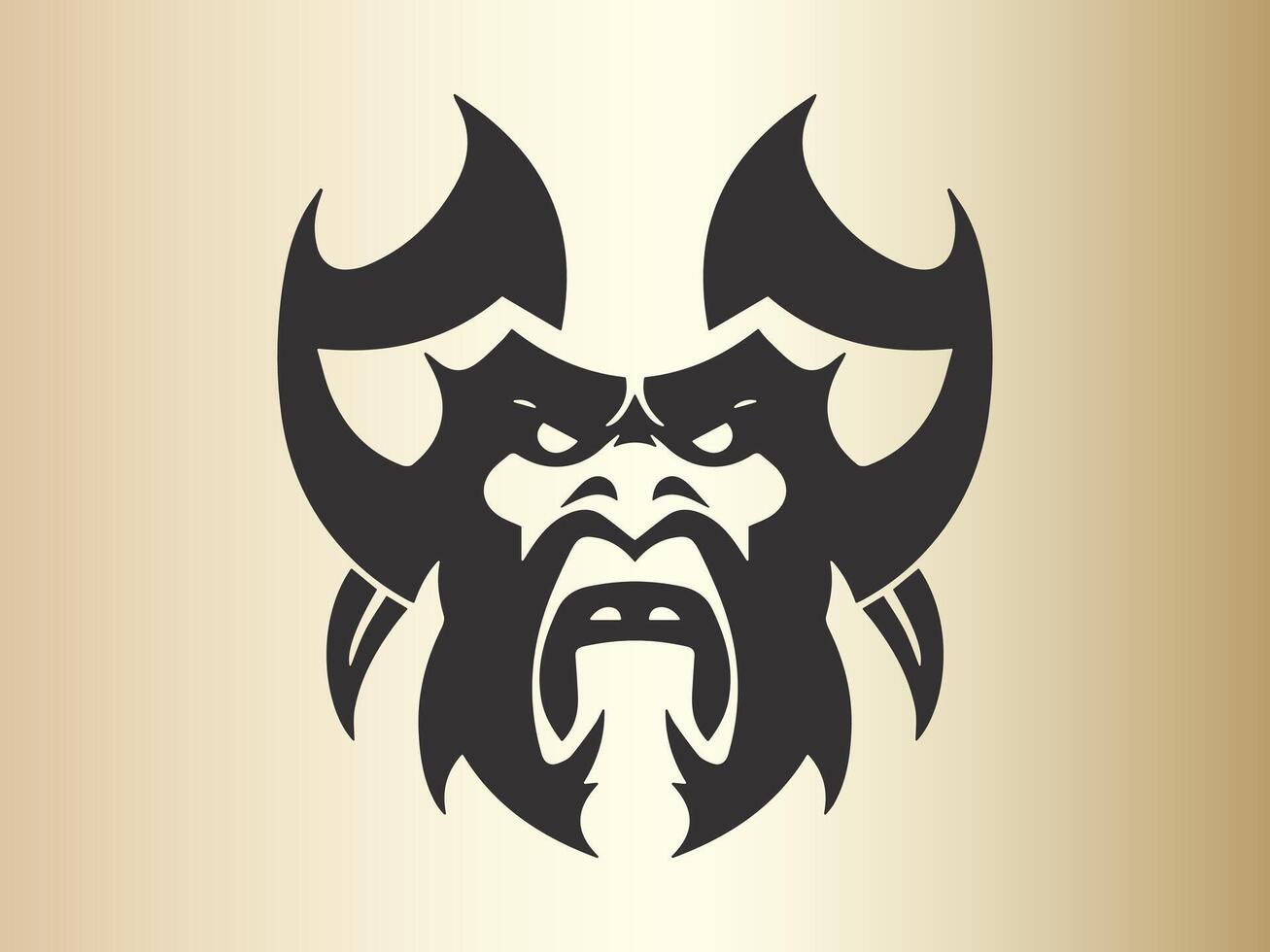 viking logo ontwerp icoon symbool vector illustratie. menselijk viking logo ontwerp sjabloon.