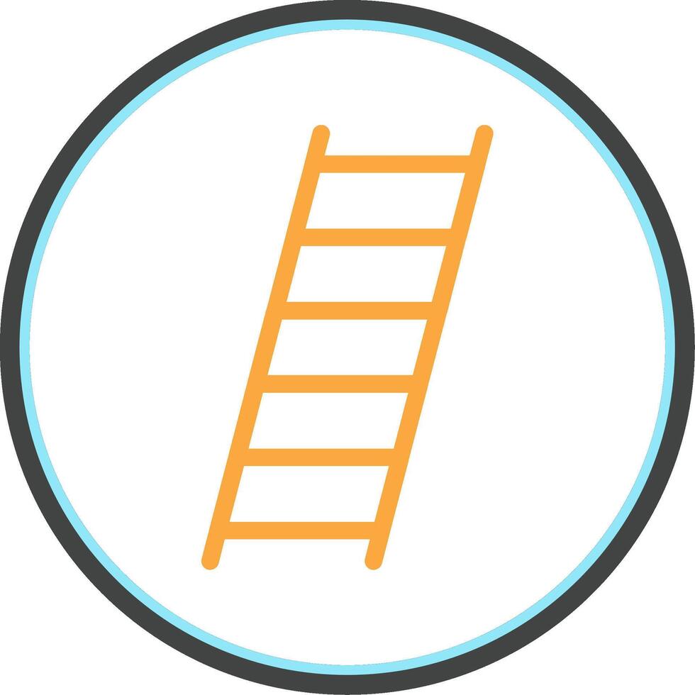 ladder vlak cirkel icoon vector