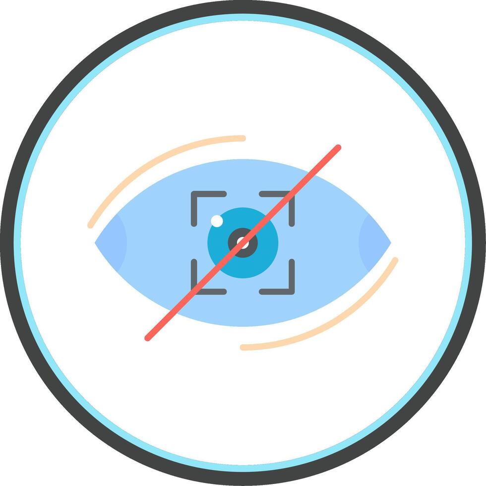 zichtbaarheid uit vlak cirkel icoon vector