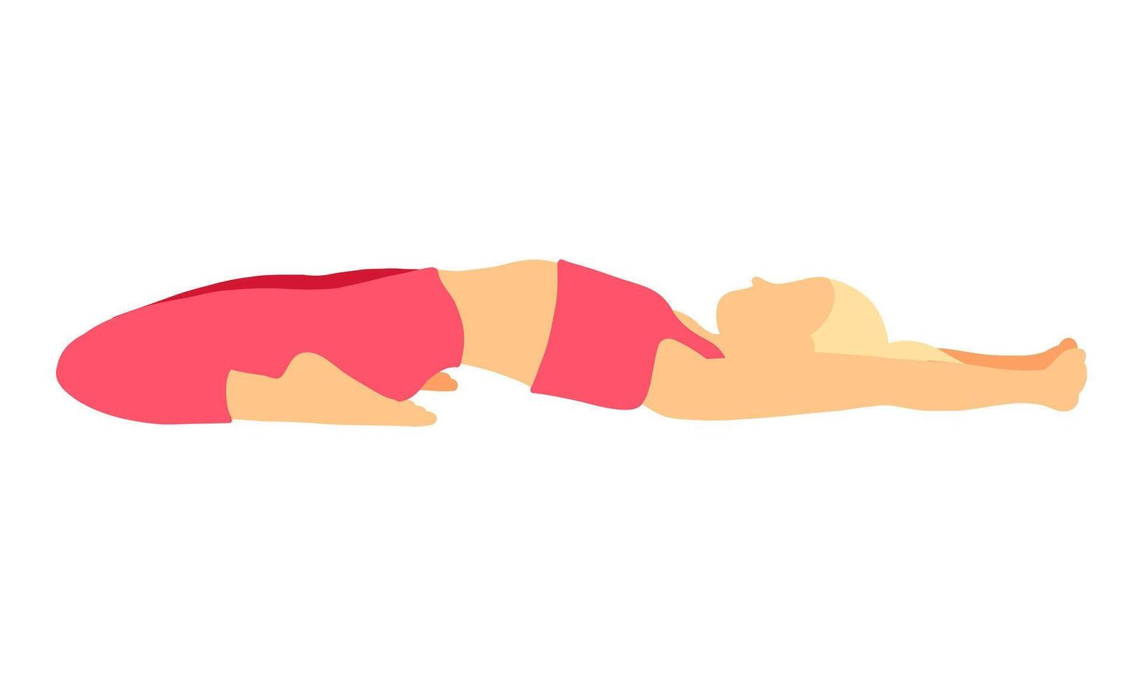 yoga pilates houding gemakkelijk dame vector