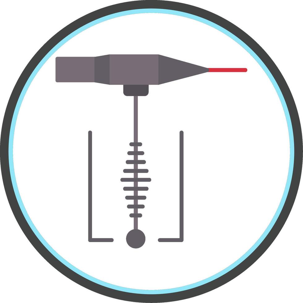 lassen vlak cirkel icoon vector