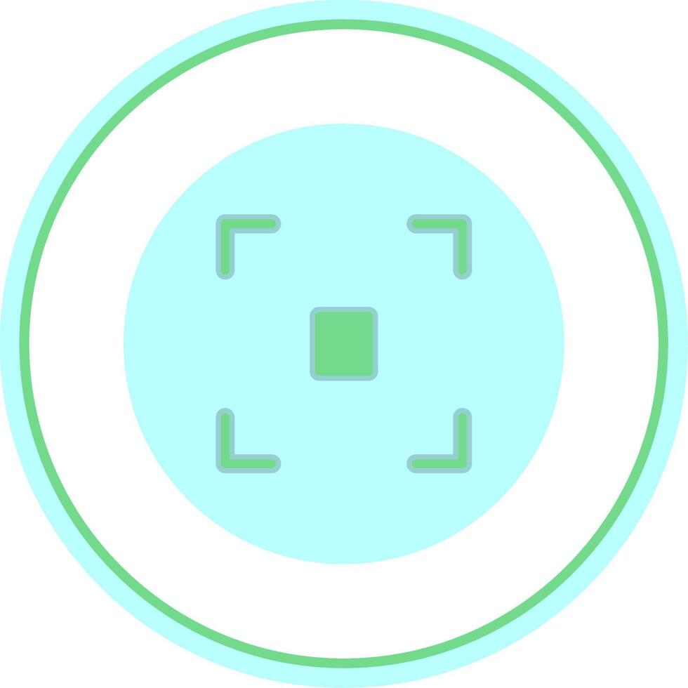 focus vlak cirkel icoon vector