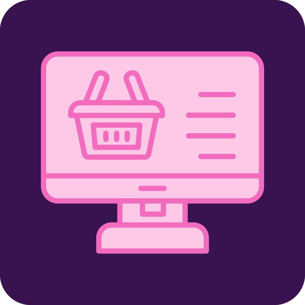 boodschappen doen online vector icoon