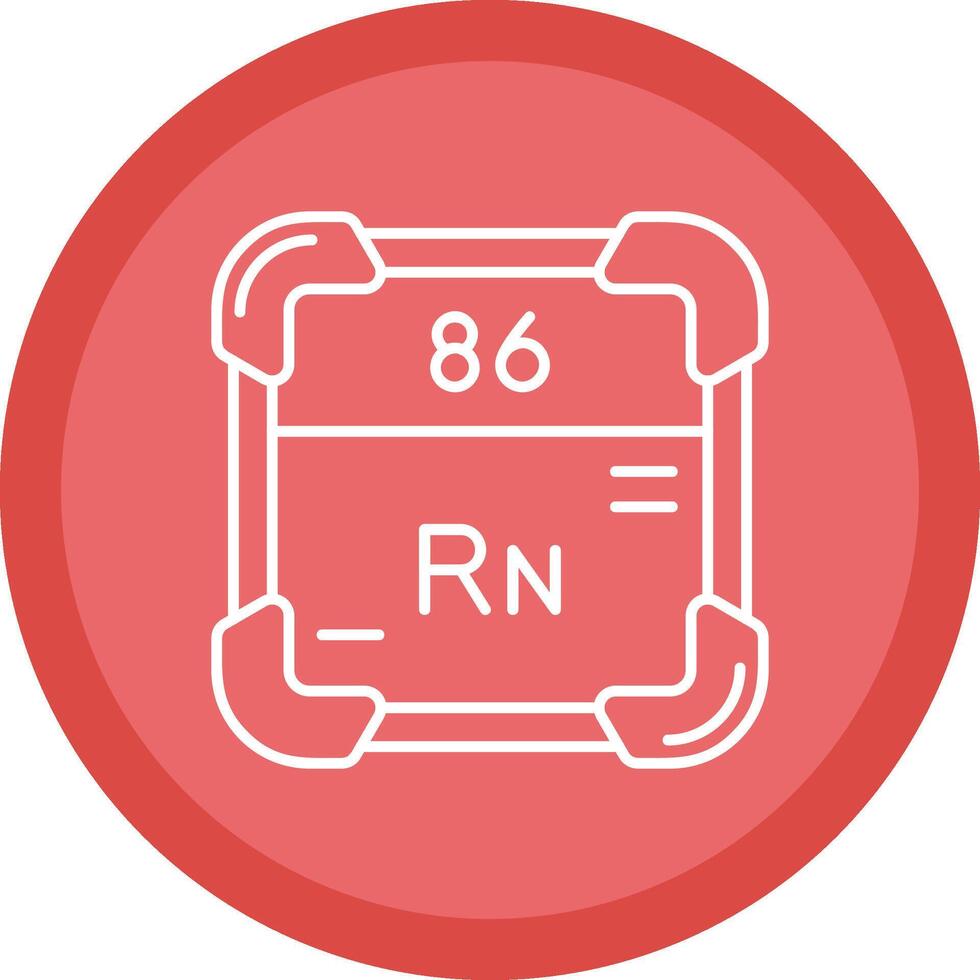 radon vlak cirkel veelkleurig ontwerp icoon vector