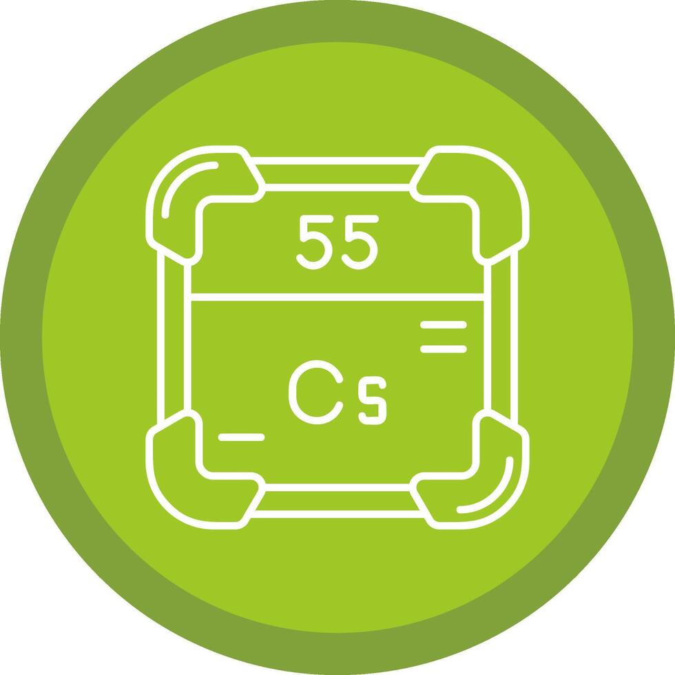 cesium vlak cirkel veelkleurig ontwerp icoon vector