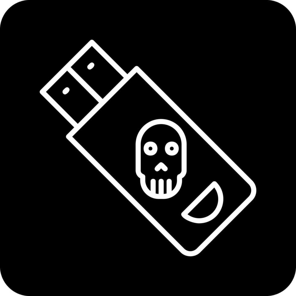 geïnfecteerde pendrive vector icoon