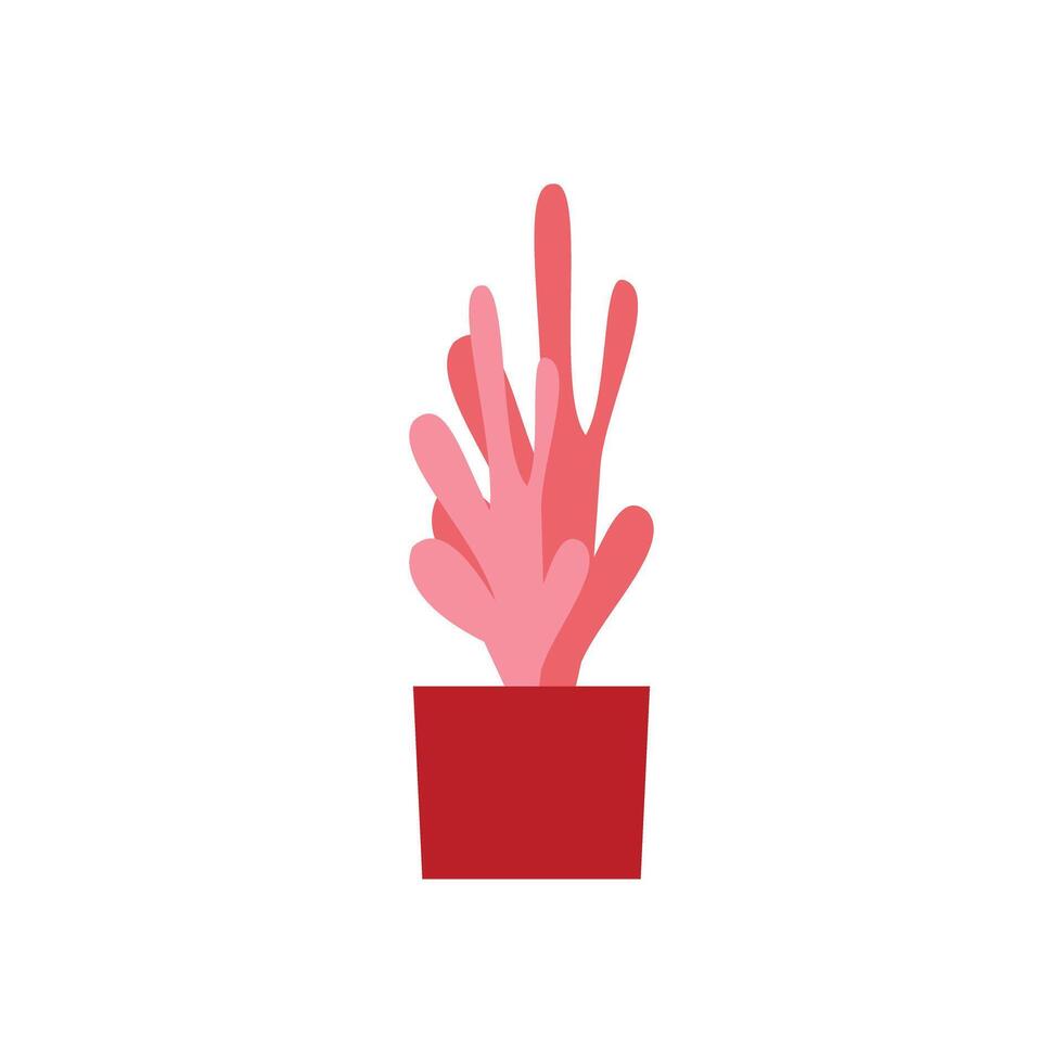 cactus in pot vlak icoon geïsoleerd Aan wit achtergrond. koraal rif vector illustratie. gemakkelijk koraal rif illustratie in vlak stijl. natuurlijk ontwerp elementen