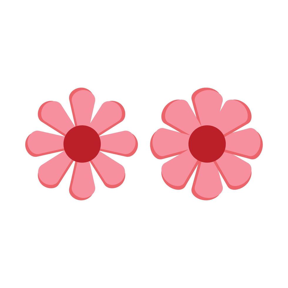 schattig roze bloem icoon geïsoleerd Aan wit achtergrond. vector illustratie.