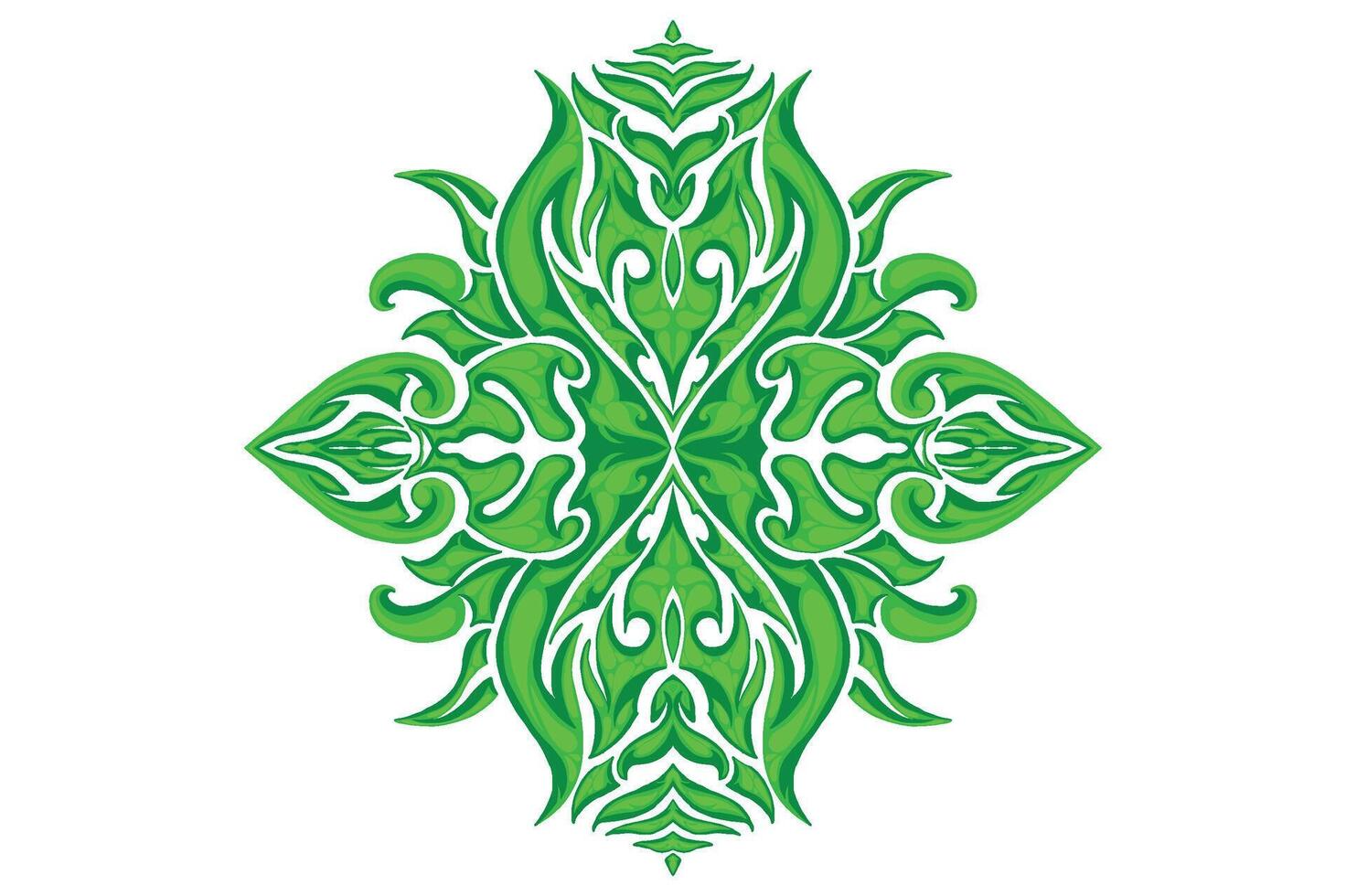 groen ornament kader grens vector ontwerp voor decoratie